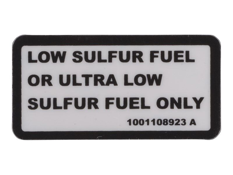 1001108923 | DECAL,LOW SULFUR