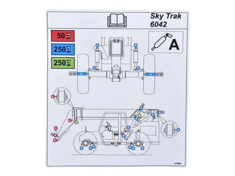 1001109598 | DECAL,LUBRICATION CHART 6042