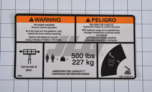 1001121818 | DECAL,WARNING, MAX CAP.