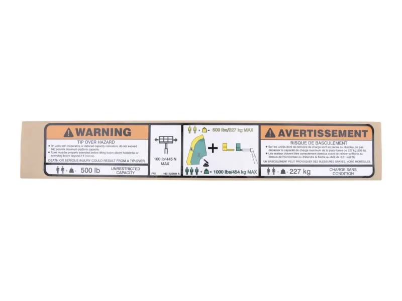 1001125181 | DECAL,DUAL CAP. (FRE,ENG)(PLF)