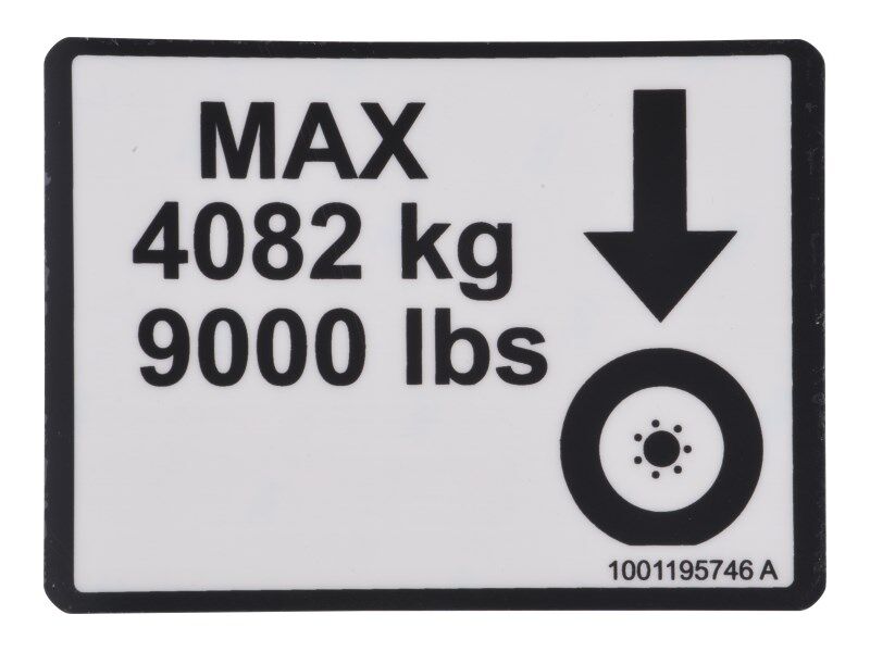1001195746 | DECAL,MAX TIRE LOAD