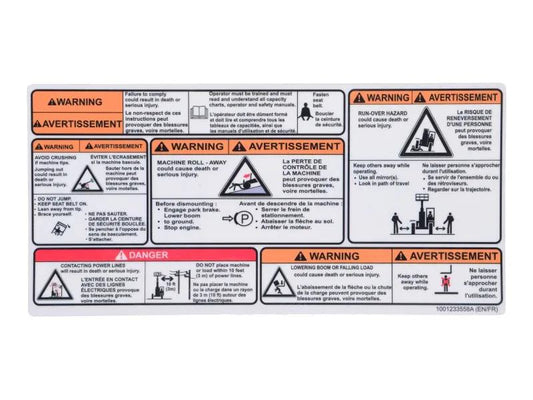 1001233558 | DECAL,EN/FR CAB WINDOW