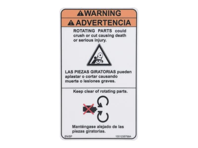 1001235799 | DECAL,MOVING PARTS (SPAN)