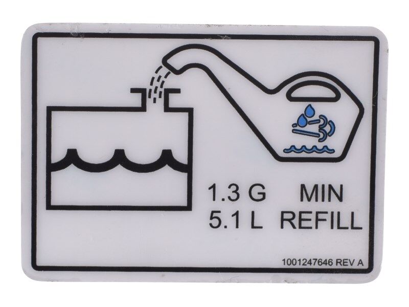 1001247646 | DECAL,DEF MIN. REFILL VOLUME