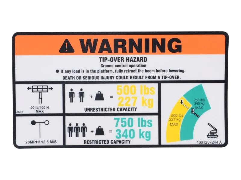 1001257244 | DECAL,WARNING DUAL CAP.(ANSI)