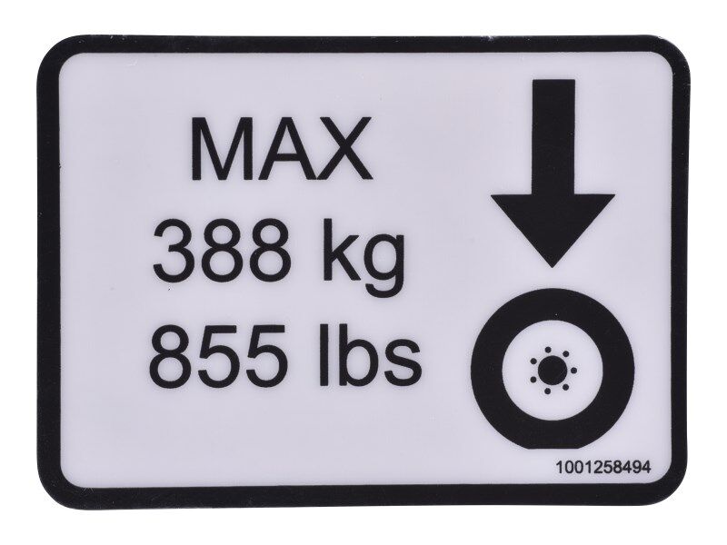 1001258494 | DECAL,WHEEL LOAD