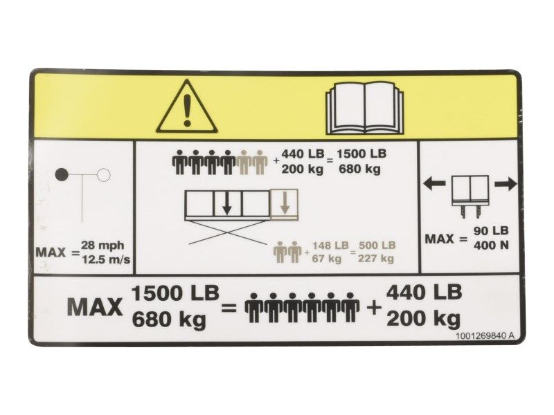 1001269840 | DECAL,CAPACITY(1500LB-681KG)