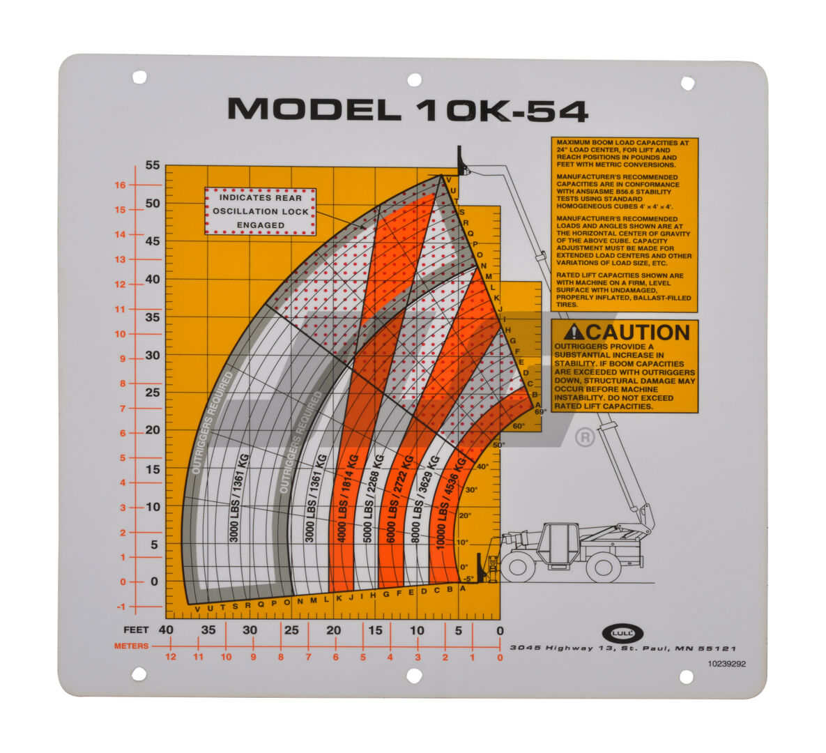 10239292 | FLIP CARD, MODEL 10K-54 LOAD C