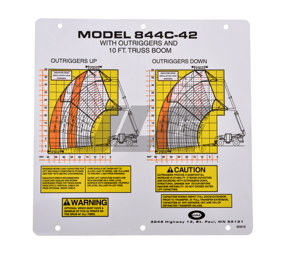 10239391 | FLIP CARD, 844C-42 W/OUTRIGGER