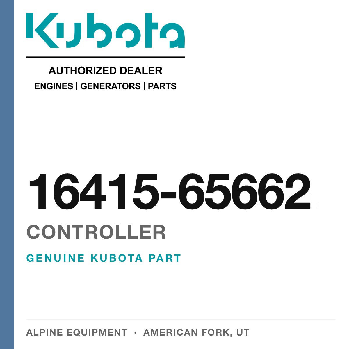 Genuine Kubota controller, part number 16415-65662 — Alpine Equipment
