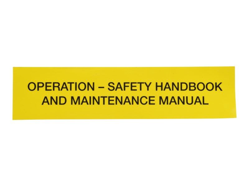 1700157 | DECAL, SAFETY HANDBOOK