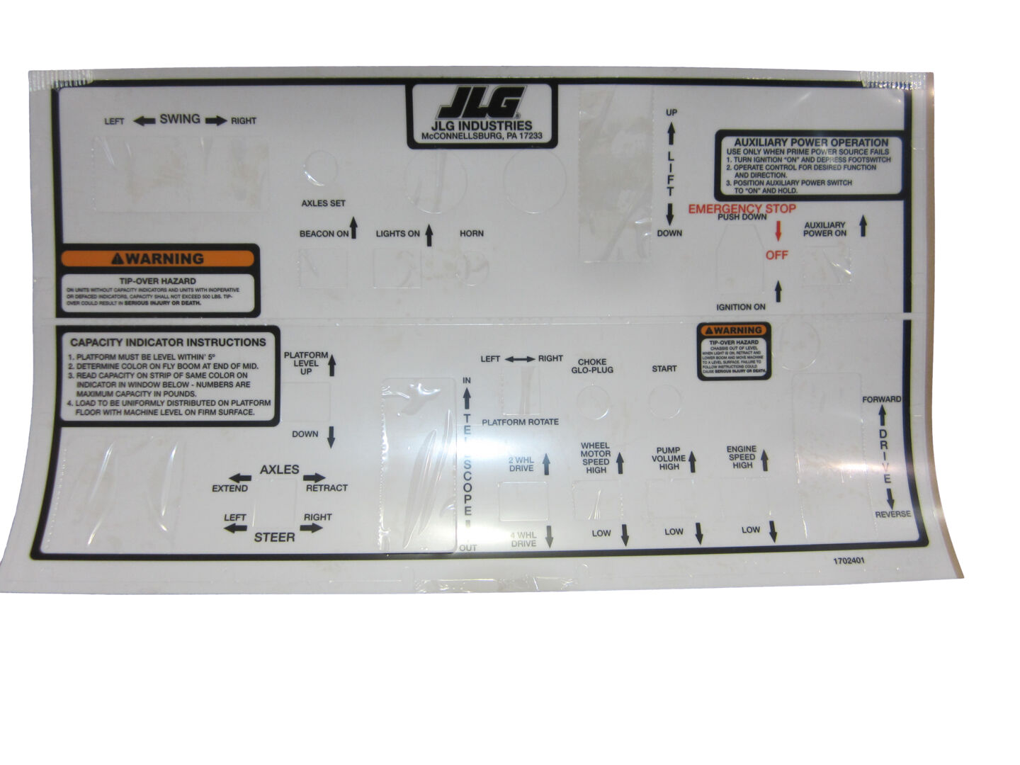 1702401 | DECAL, CONSOLE BOX