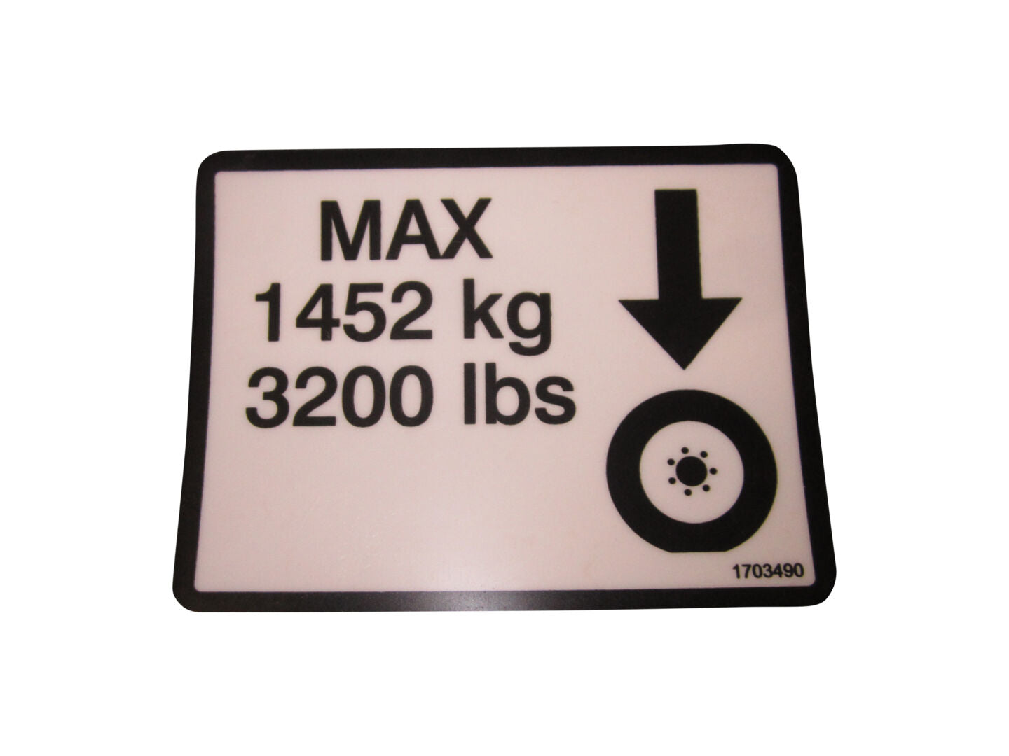 1703490 | DECAL,MAX TIRE LOAD