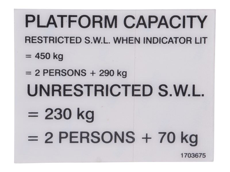1703675 | DECAL, PLATFORM CAPACITY