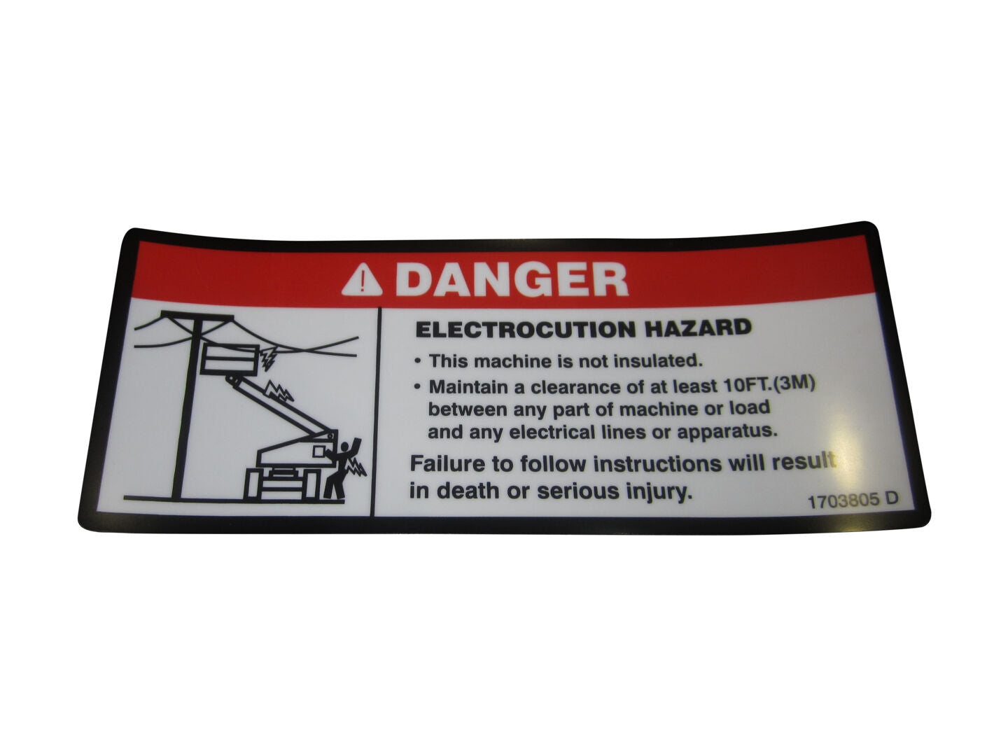 1703805 | JLG® Danger Electrocution Hazard Decal