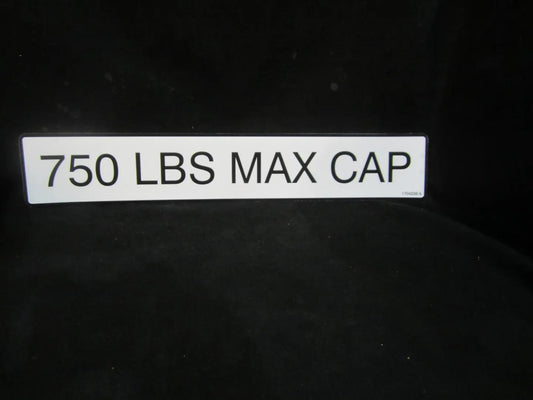 1704238 | DECAL,750 LBS MAX CAP