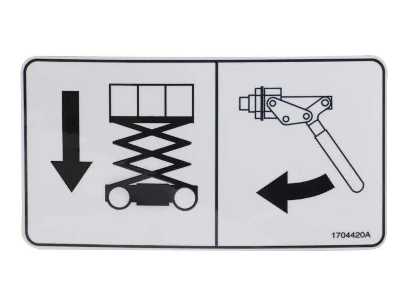 1704420 | DECAL, MANUAL DESCENT