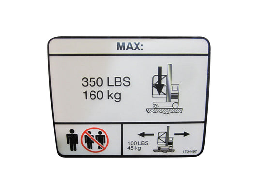 1704497 | DECAL, CAPACITY (VP10/15 ANSI)