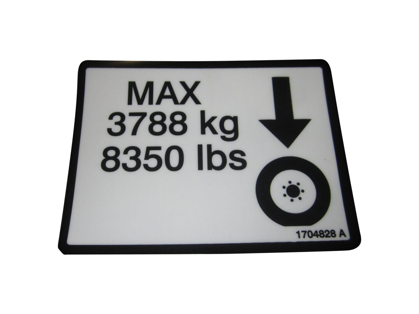 1704828 | DECAL,MAX TIRE LOAD 8350#