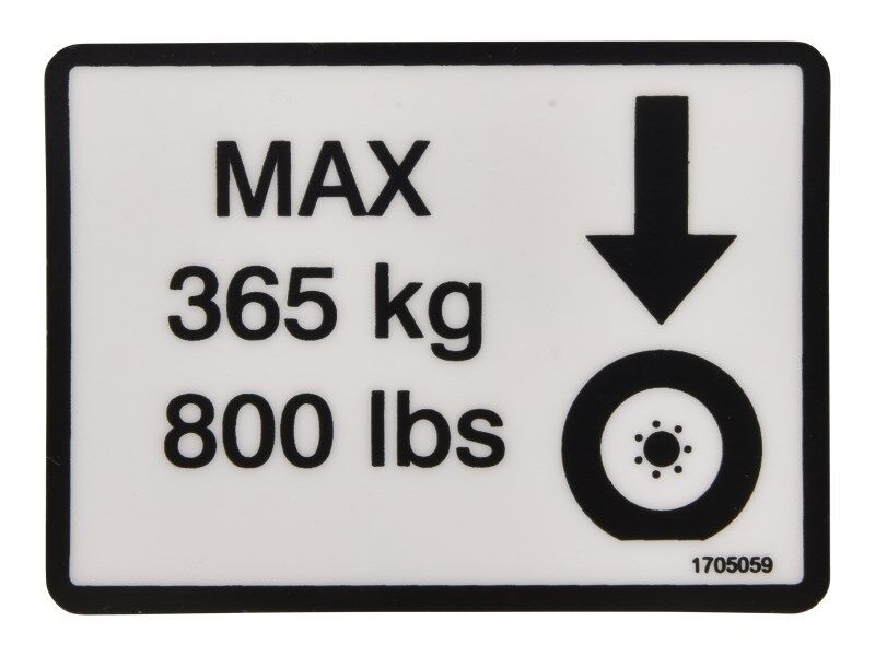 1705059 | DECAL, WHEEL LOADS