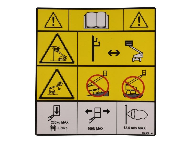 1705821 | DECAL,TIPPING/ELECT PLF (CE)