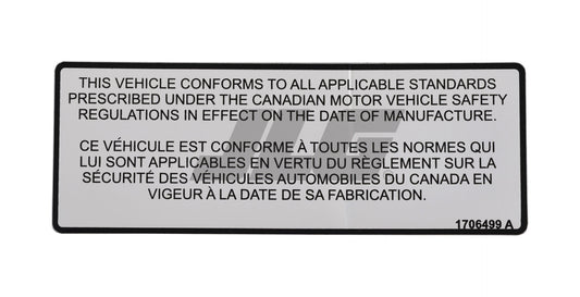 1706499 | DECAL, COMPLIANCE STATEMENT