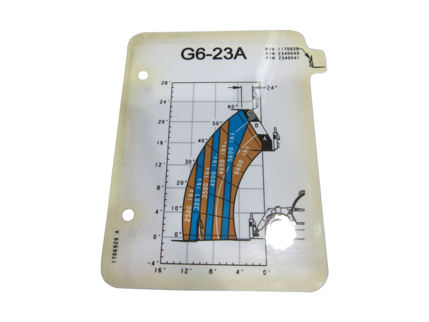 1706929 | LOAD CHART, G6-23A FORKS