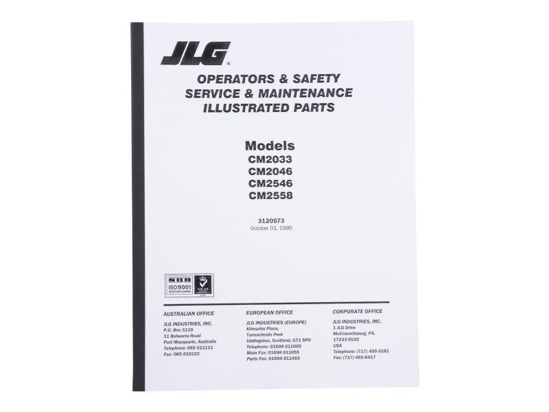 3120573 | MANUAL, OP/SVC/PARTS-CM'S