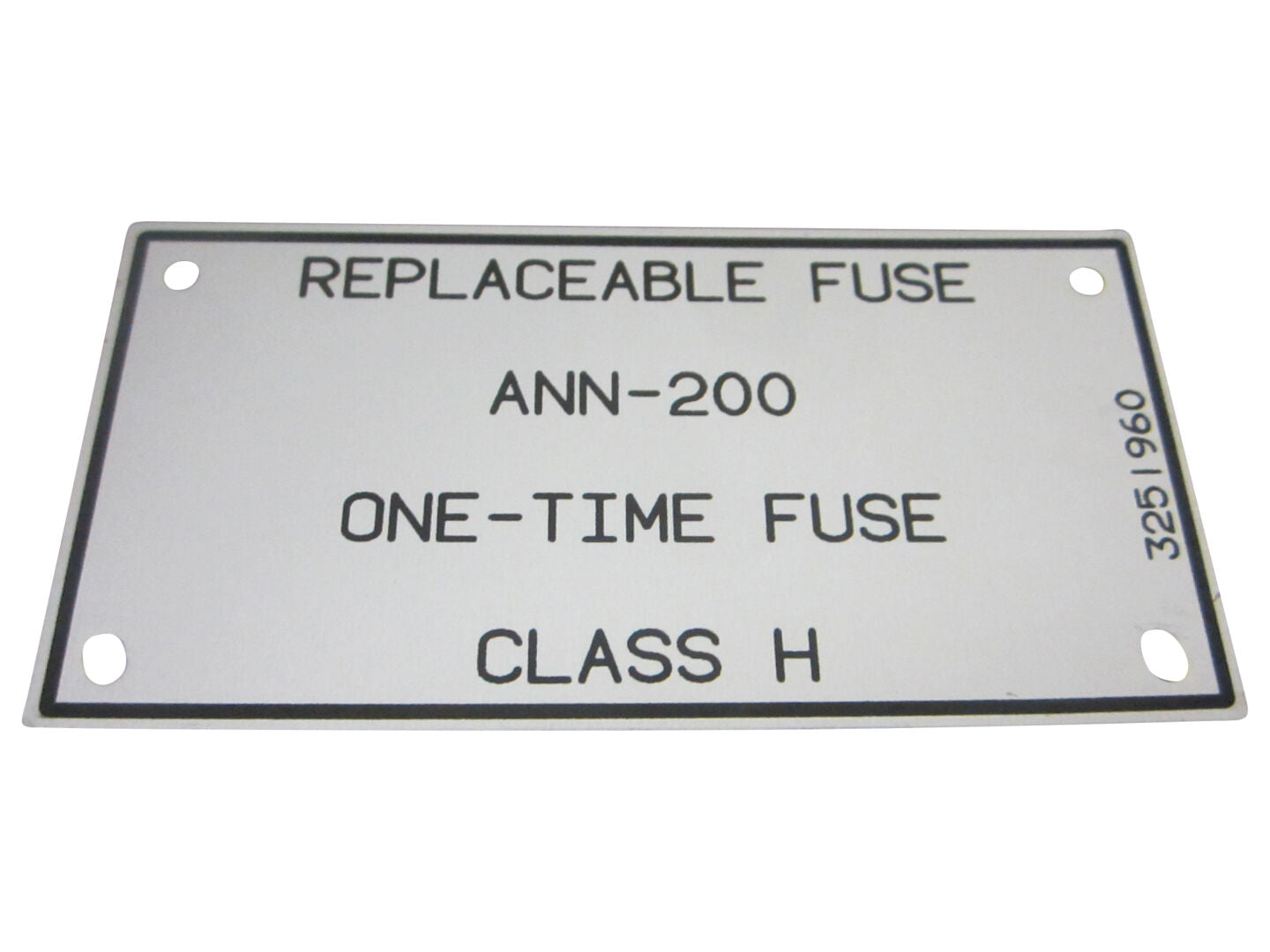 3251960 | NAMEPLATE, REPLACEABLE FUSE