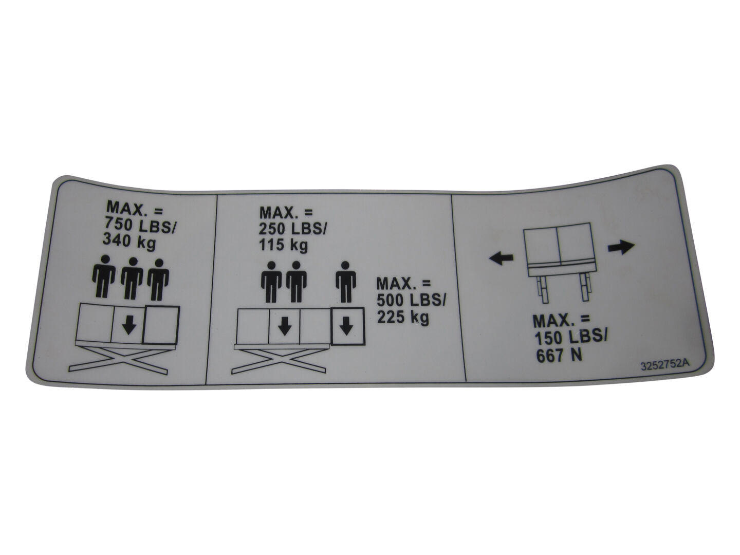 3252752 | NAMEPLT,CAP(EXT DECK)C/D/L/B/J