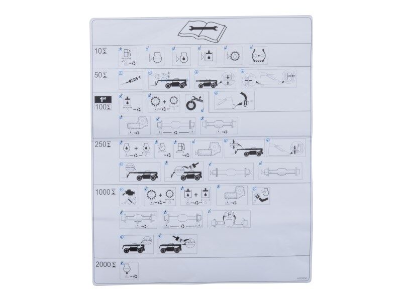 4110350 | DECAL MAINTENANCE CHART