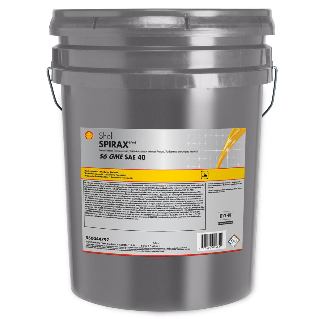 70013344 | Shell Spirax S6 GME 40, 5 Gallon Pail