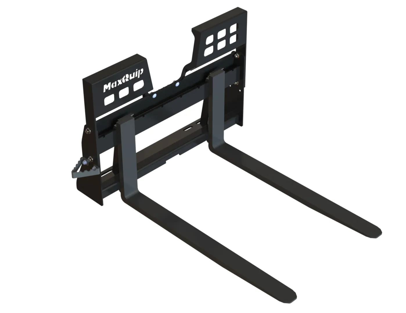 70014483 | Full Size Walk Thru Pallet Fork Frame with 48" Forks - Class II 4,000lb Forks