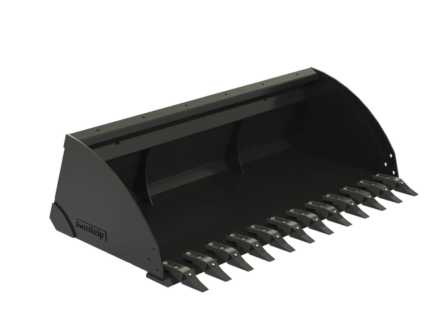 70014526 | 72" Heavy Duty Low Profile Extended Lip Utility bucket w/ Bolt on Teeth