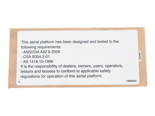 70040890 | ON/OFF SLAB ENGLISH LABEL