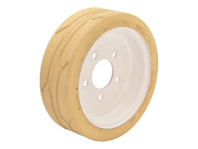70041357 | Solid, Non-Marking, Front and (12 X 4") Wheel and Tire Assembly to fit Skyjack machines
