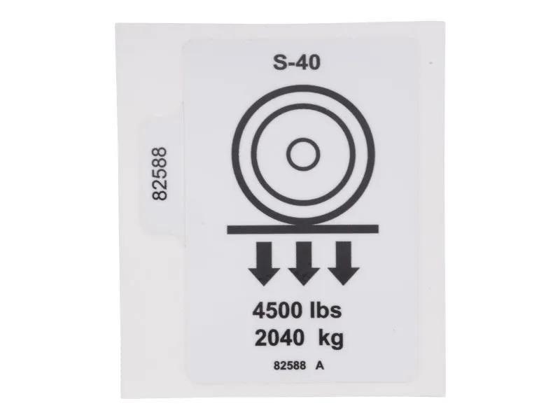 70041477 | DECAL,WHEEL LOAD S40