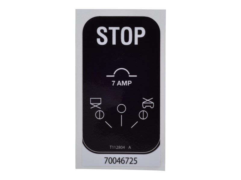 70046725 | DECAL,GROUND CONTROL PANEL