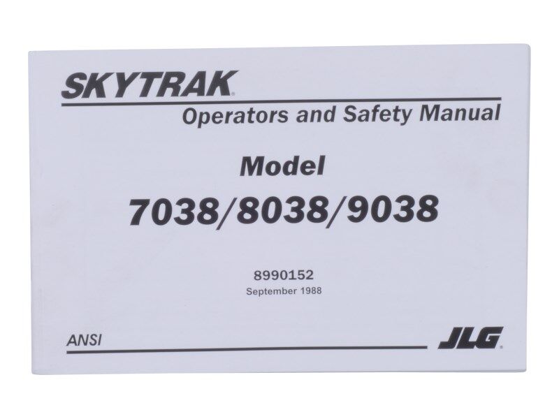 8990152 | MANUAL OWNERS/OPER 70/80/9038