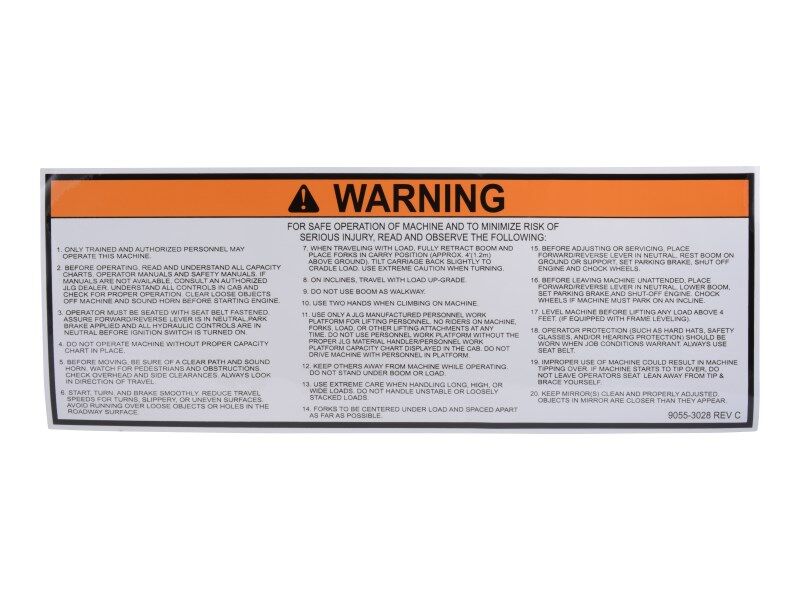 90553028 | WARNING DECAL