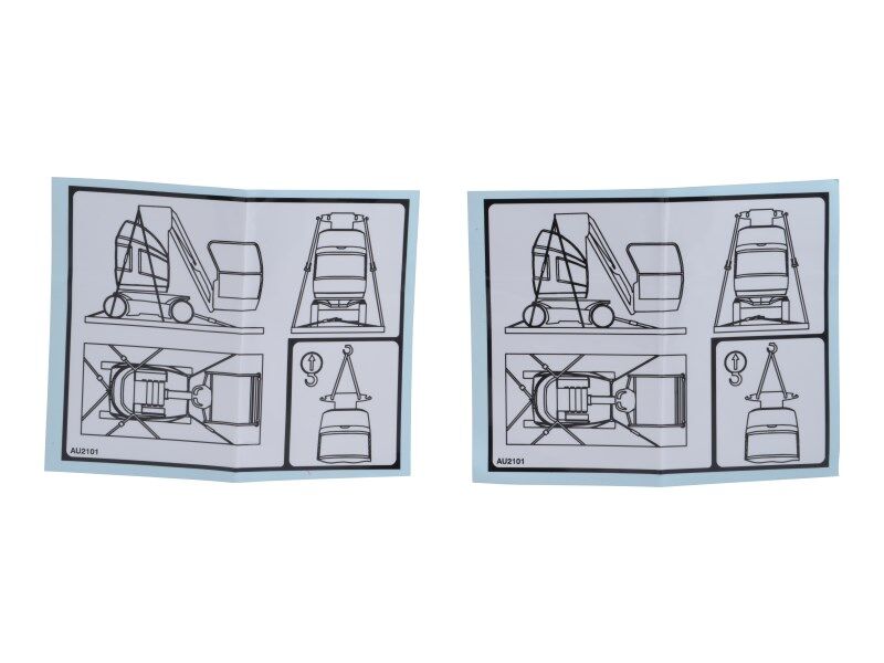 AU2101 | DECAL, TIE DOWN AND LIFTING