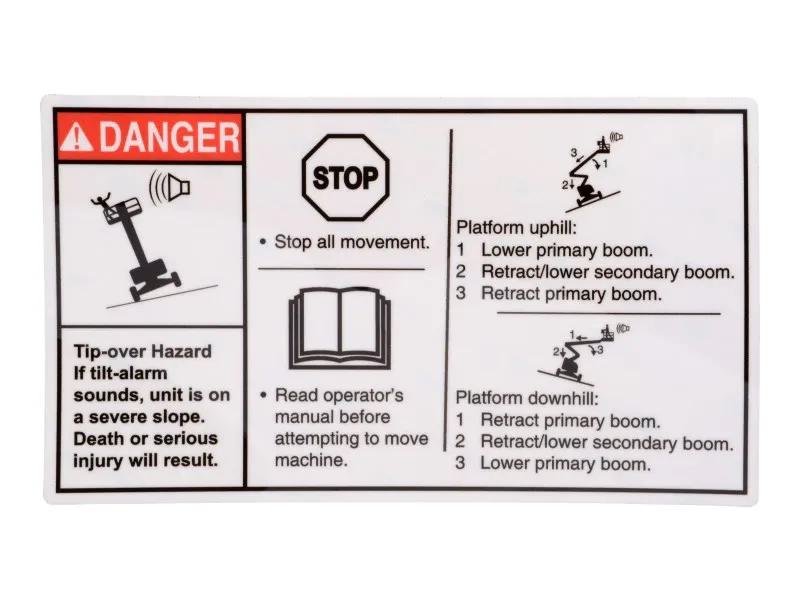GN133236 | GN-DECAL, TIPOVER DANGER