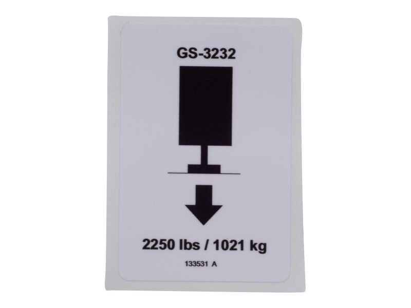 GN133531 | GN-DECAL, OUTRIGGER, LOAD