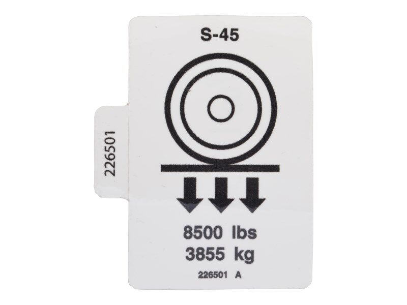 GN226501 | GN-DECAL,WHEEL LOAD S-45