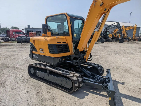 Commercial 12k lb mini excavator rental vehicle ideal for compact digging and site preparation