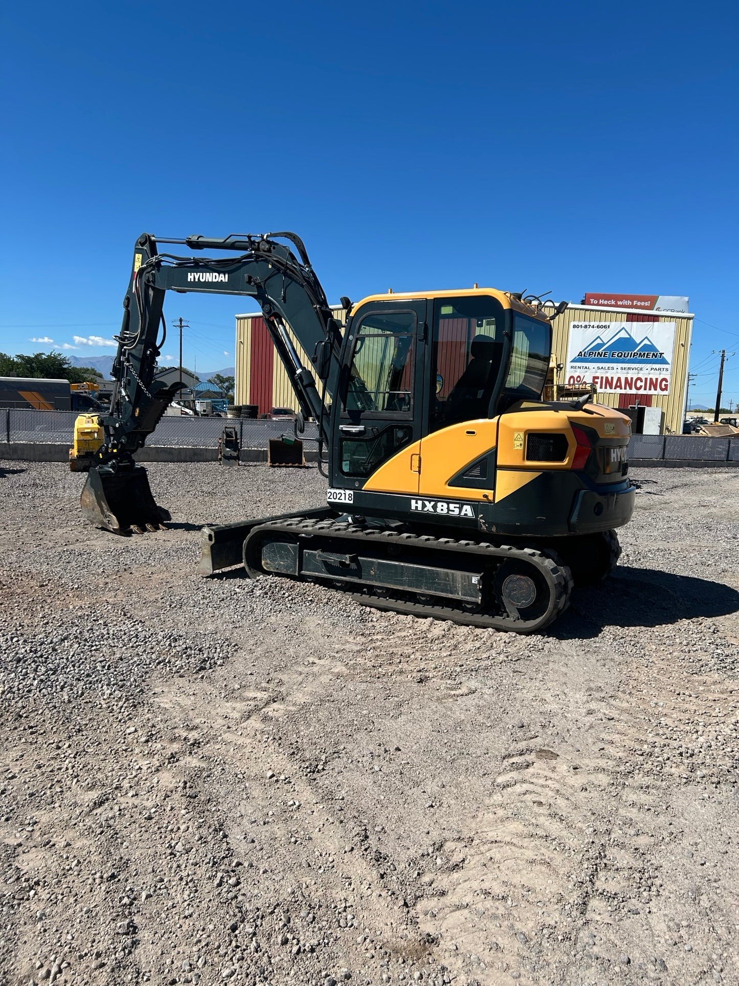 20K-22K mini excavator rental with 360 degree swing for compact digging and utilities.