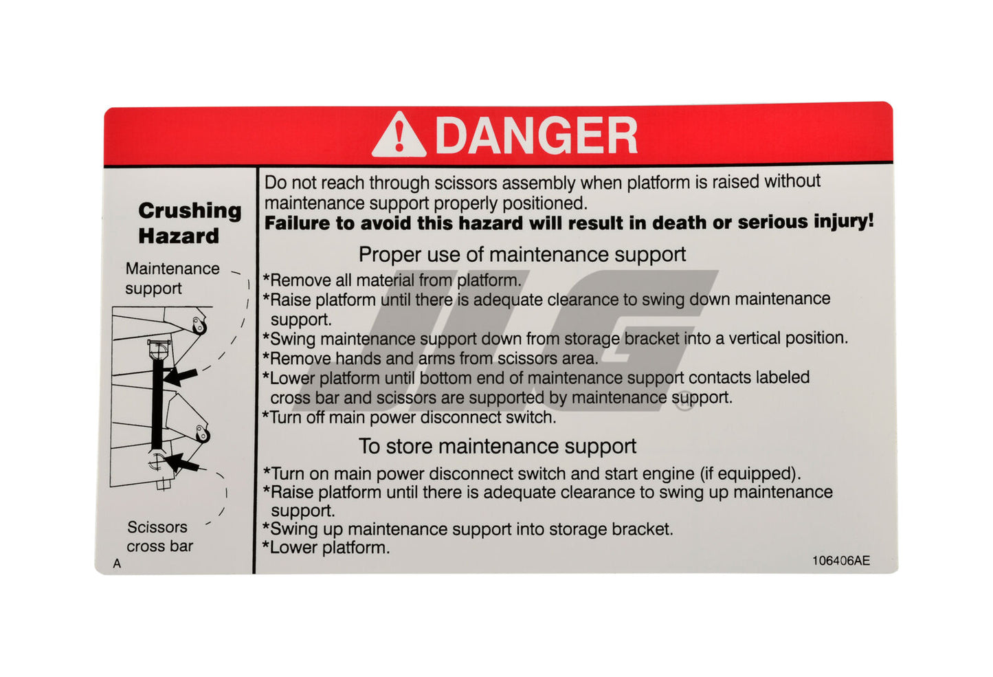 SJ106406 | SJ-DECAL, SAFETY BAR