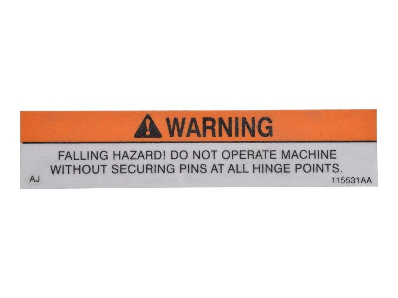SJ115531 | SJ-DECAL, WARNING FALLING