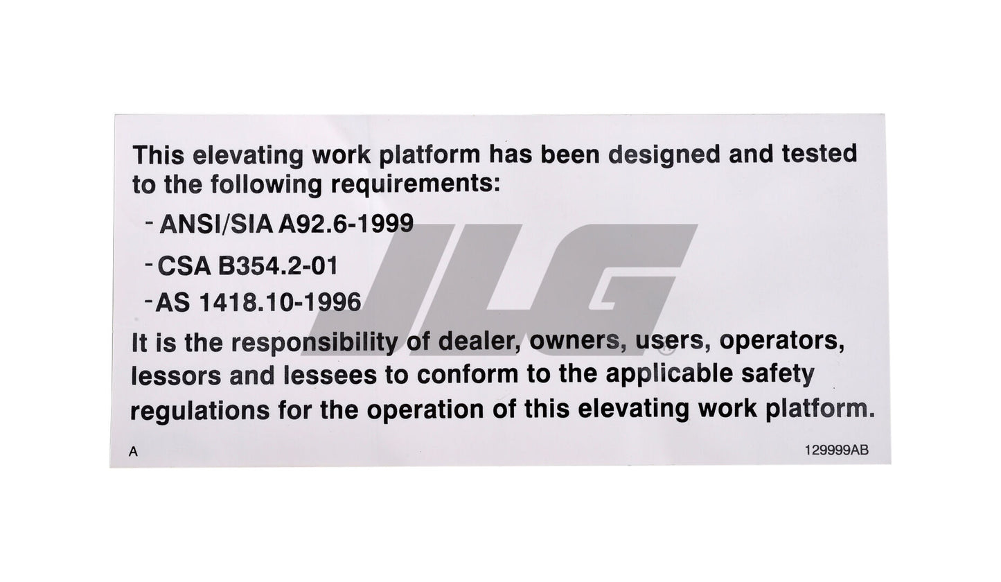 SJ129999 | SJ-DECAL, ANSI