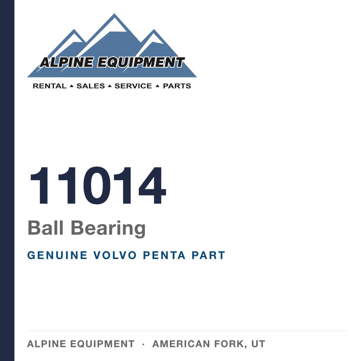 Volvo Penta 11014 Ball Bearing — genuine part from Alpine Equipment, American Fork UT